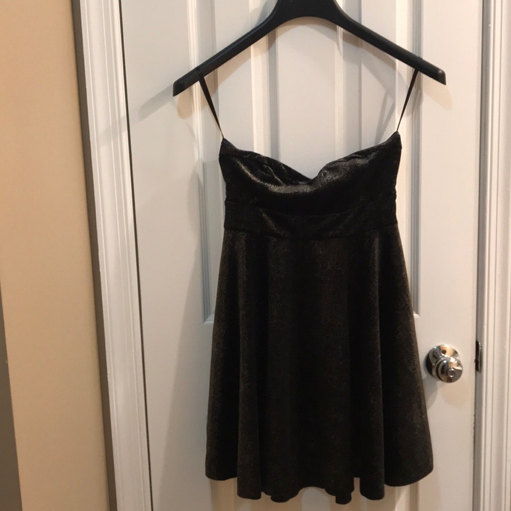 🌷NEW🌷 Free People Gold Black Sparkle Dress - Picture 2 of 10